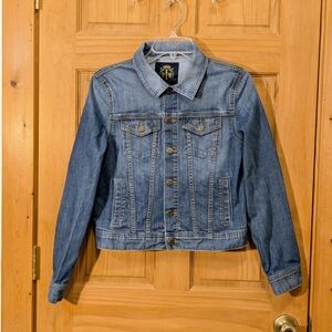 Talbots Jean Jacket Button Up Denim Classic 90s Retro Blue Women's Size 6 Small